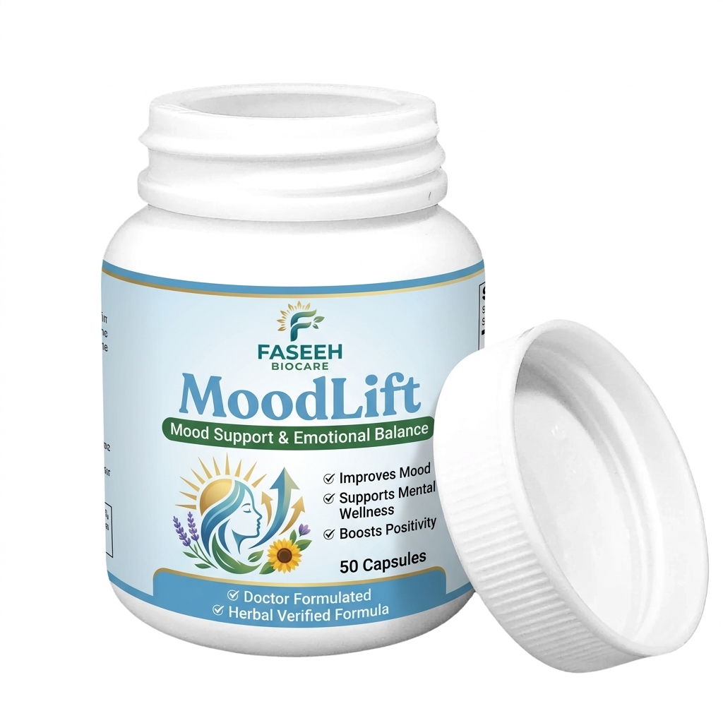 MoodLift Capsules – Natural Mood Support & Emotional Balance | Stress Relief Supplement (50 Capsules)
