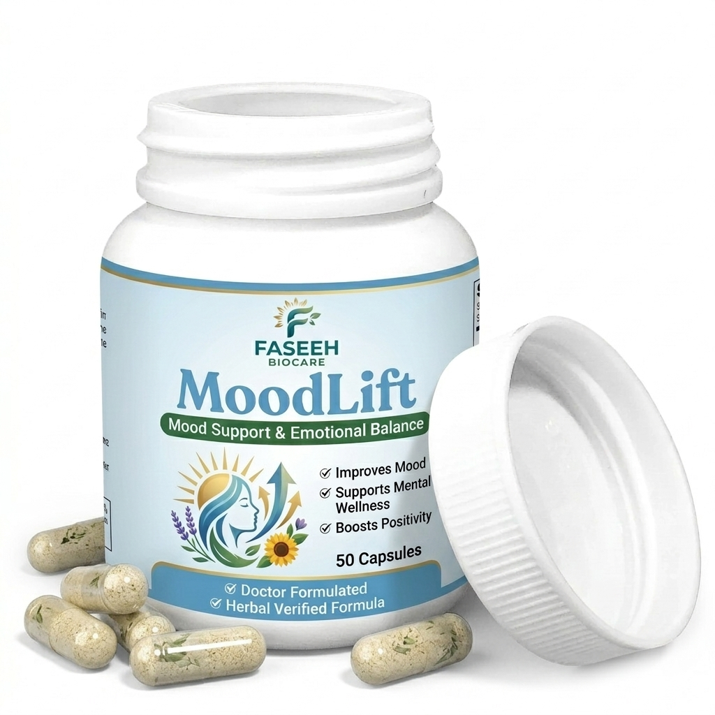 MoodLift Capsules – Natural Mood Support & Emotional Balance | Stress Relief Supplement (50 Capsules)