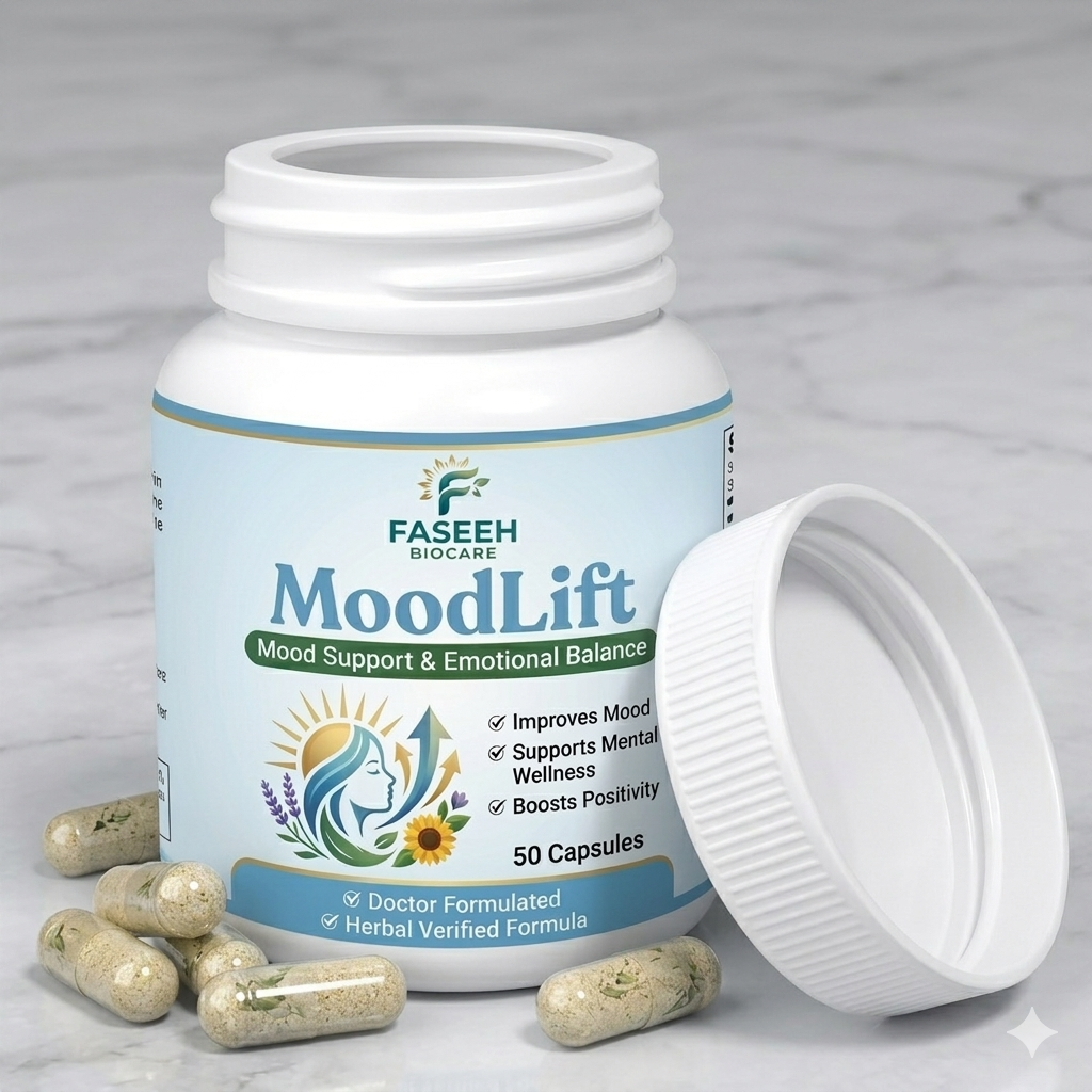 MoodLift Capsules – Natural Mood Support & Emotional Balance | Stress Relief Supplement (50 Capsules)