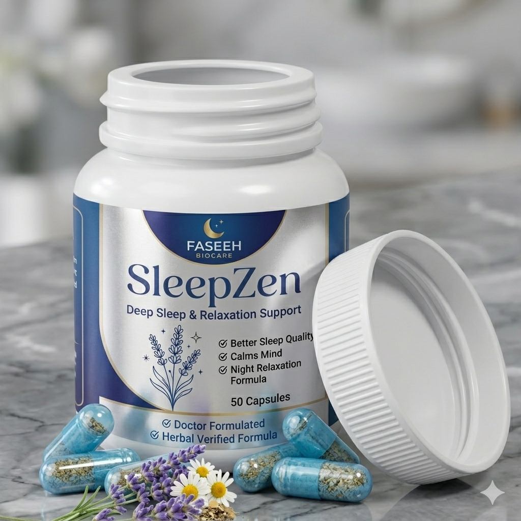 SleepZen Capsules – Deep Sleep & Relaxation Support | Natural Herbal Sleep Aid (50 Capsules)